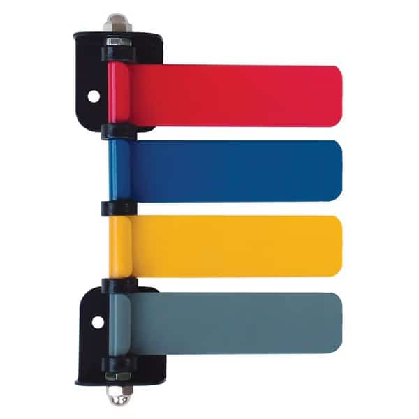 Room ID Flag System, 4" Std 4 Color Set (Quickly & Clearly Alert Staff