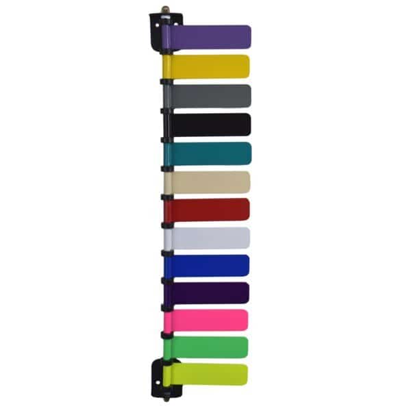 Room ID Flag System, 4" Std 12 Color Set (Quickly & Clearly Alert Staf