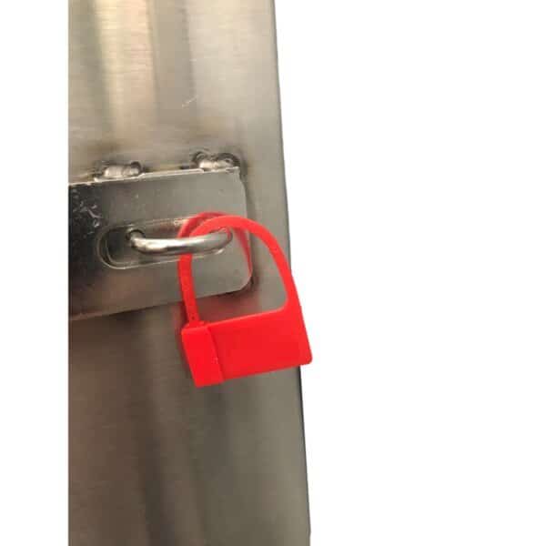 Tamper Evident Safety Lockout Seals (Non-Numbered), Red, PK100