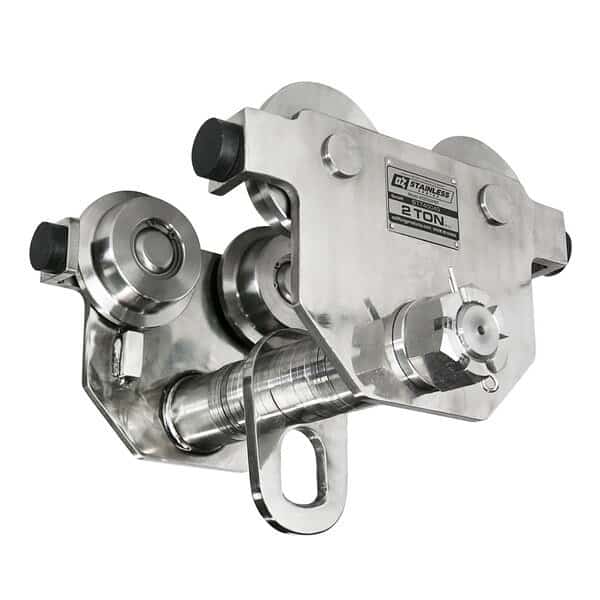 Push Beam Trolley,Stainless Steel, Mfr#: OZSS2PBT, OZ LIFTING PRODUCTS