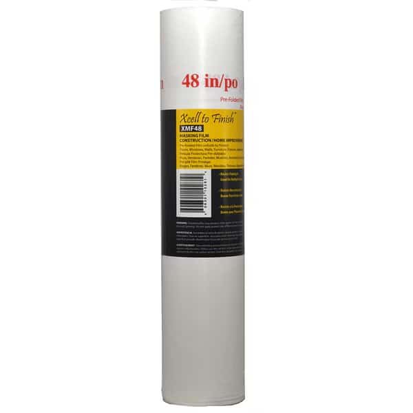 48" x 180' IPS XMF48 Finish Line Pre-Folded Masking Film
