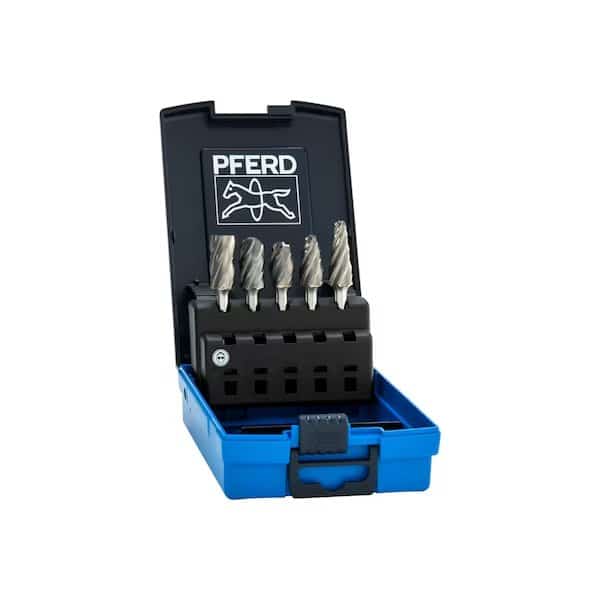 5 Piece Bur Set - 1/4" Shank - Plastic Case, ALU / NF Cut