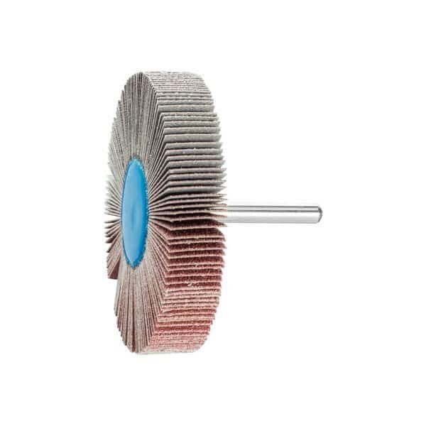 3" x 1/2" Mounted Flap Wheel - 1/4" Shank - Aluminum Oxide - 80 Grit