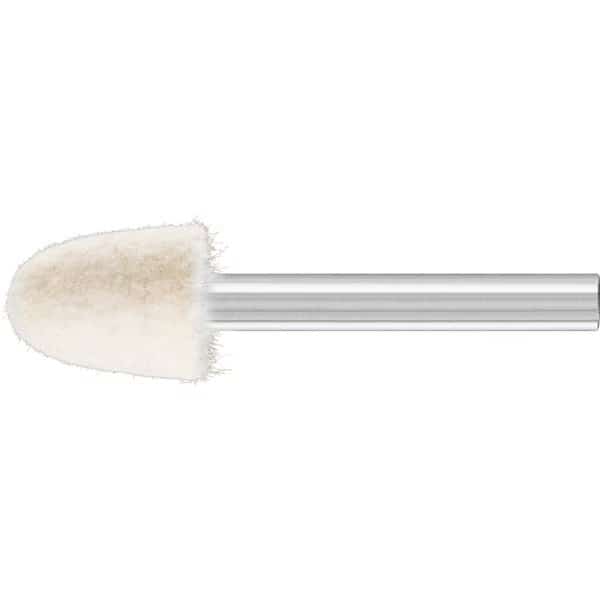 Felt Point Radius Cone - 9/16" x 3/4" - 1/4" Shank, Medium Grade, PFERD, Mfr# 48600