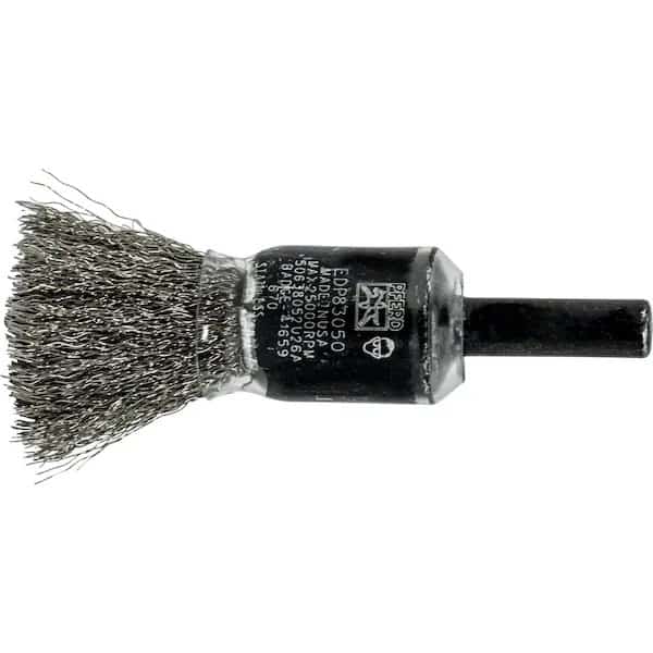 Coated Crimped End Brush, .006SSWire, 1/2