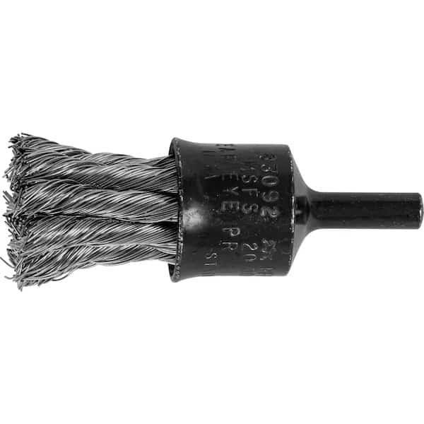 3/4" Knot Wire End Brush - Flared Cup - .014 SS Wire, 1/4" Shank, Pferd, Mfr#: 83092