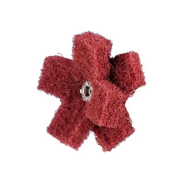 2" POLINOX Cross Buffs, 8-32 Thd. - 2 Layers, Aluminum Oxide - Fine Grade