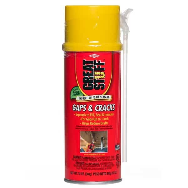 Insulation Spray Foam Sealant, 12 oz, Aerosol Can