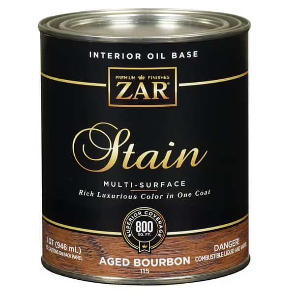 1 Qt Aged Bourbon Zar Interior Oil-Based Wood Stain