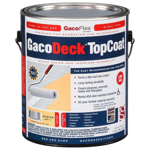 1 Gal Oyster GacoDeck Water-Based Elastomeric Top Coat