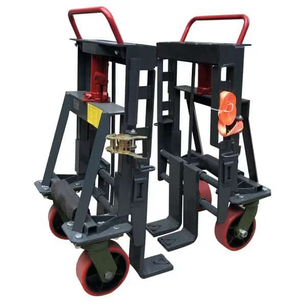 Machinery Mover, 7920 lb. Cap, Steel Wheel With PU Tread, Set of 2
