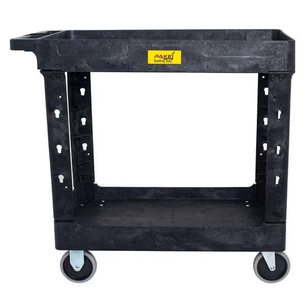 Plastic Utility Cart, 550 lb. Cap, 34.5" x 16.7", 2 Shelves