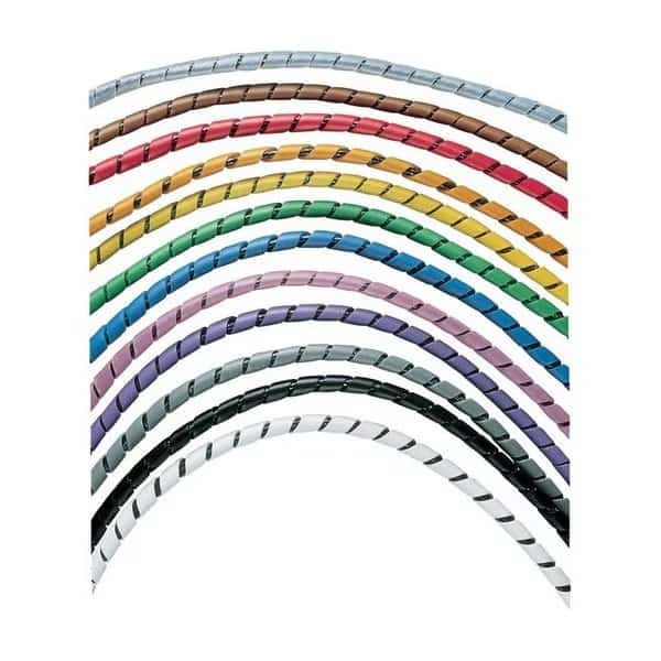 Spiral Wrap, 5 in Max Bundle Dia., 200 ft, Polyethylene, Natural