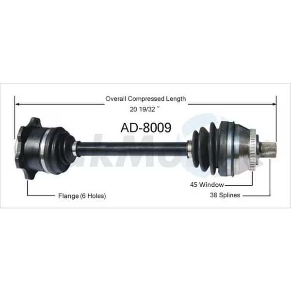 Cv Axle Shaft, Ad-8009