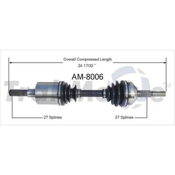 Cv Axle Shaft, Am-8006