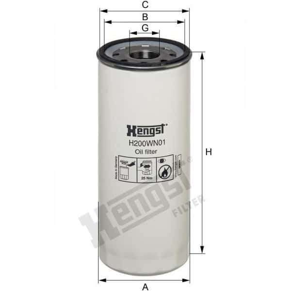 Oil Filter O.E.M., H200WN01