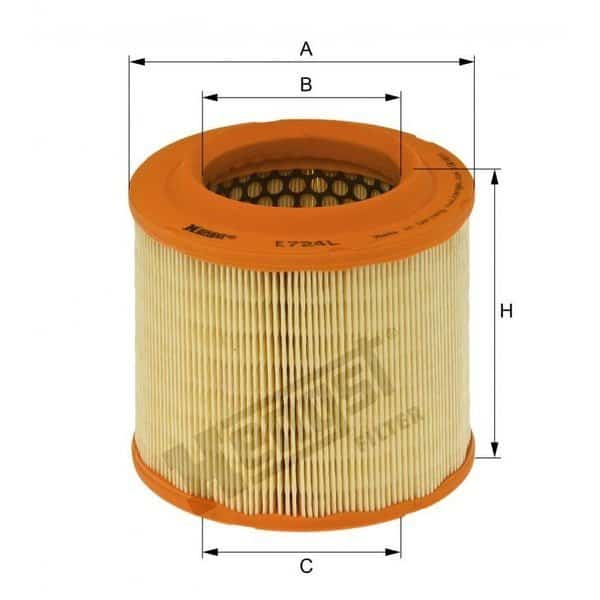 Air Filter, E724L, Hengst, Mfr#: E724L