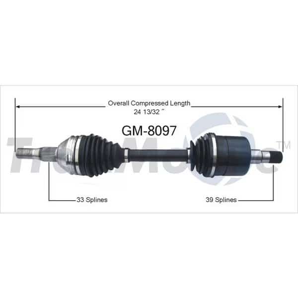 Cv Axle Shaft, Gm-8097