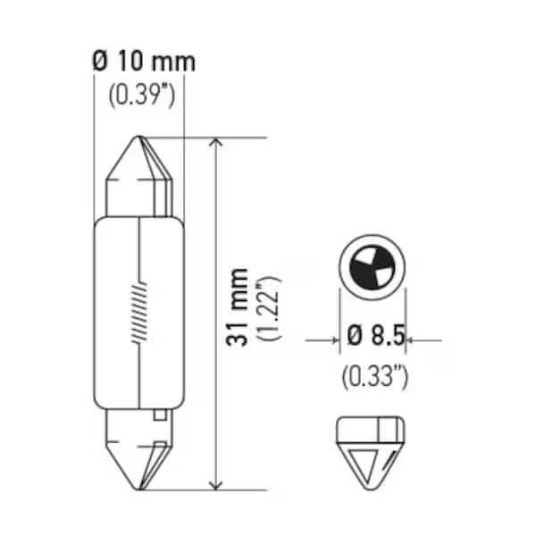 Bulb 3175 12V 10W Sv, De3175