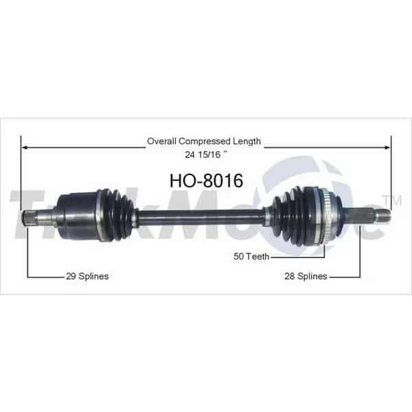 Cv Axle Shaft, Ho-8016, Surtrack Axle, Mfr#: HO-8016