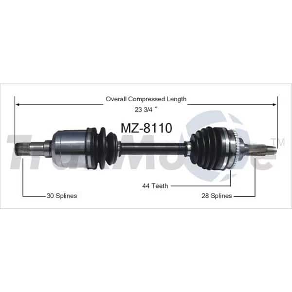 Cv Axle Shaft, Mz-8110