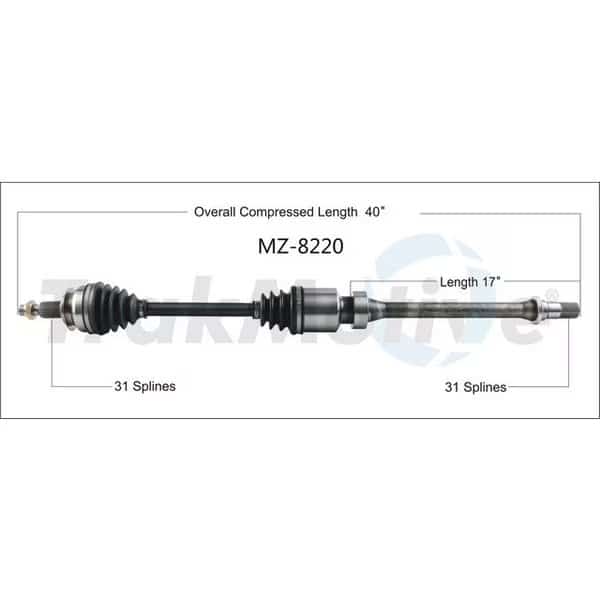 Cv Axle Shaft, Mz-8220