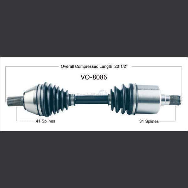Cv Axle Shaft, Vo-8086