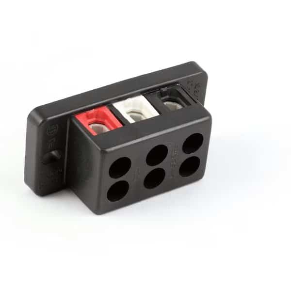 Terminal Block3 PoleRedWhtBlk