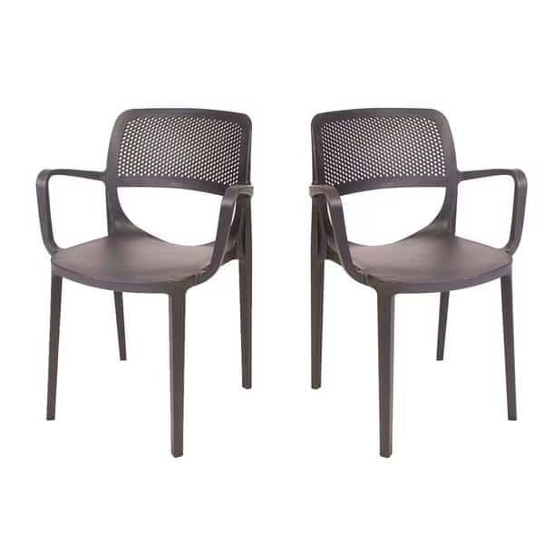 Mila Set of 2 Stackable Armchair-Anthracite