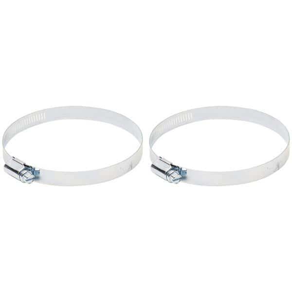 Worm Drive 4" Clamps, Pack/2