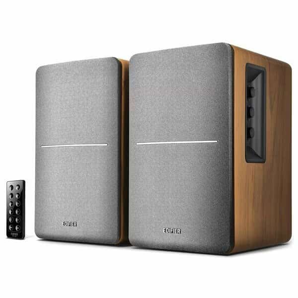 R1280DB 42-Watt-RMS Amplified Bluetooth Bookshelf Speaker System (Brown Finish)