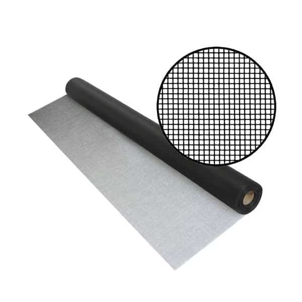 Fiberglass Improved Visibility Insect Screening, 32 x 100', Black, 18x18 Mesh, One Roll
