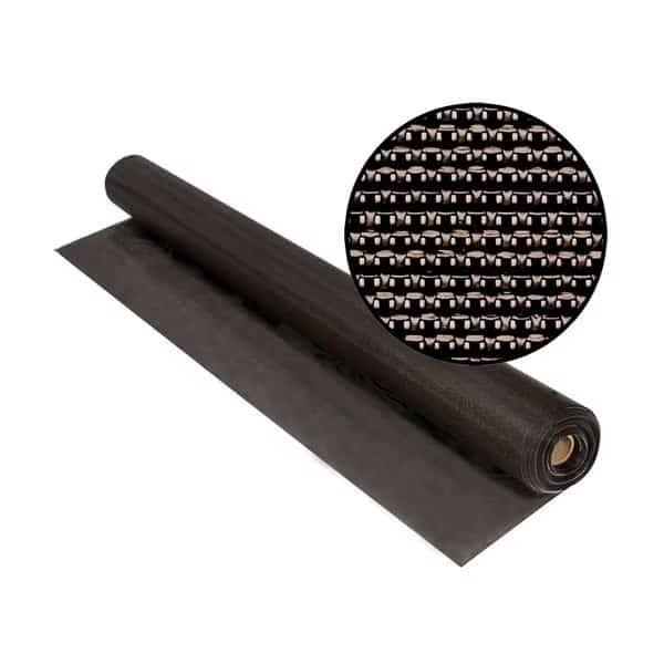 Vinylcoated Polyester Exterior Shading Fabric, Blocks 90 Heat, 60x100', Brown, One Roll
