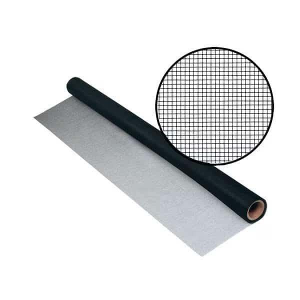 Polyester Improved Visibility Insect Screening, 48 x 25', Black, 18x18 Mesh, One Roll
