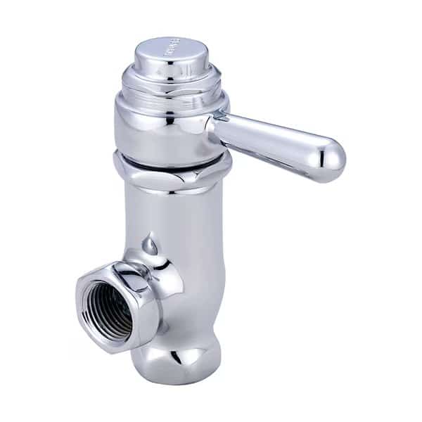 Self-Close Angle Stop, NPT, Polished Chrome, Weight: 1.64
