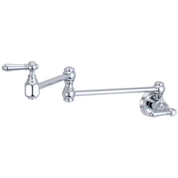 Wall Mount Pot Filler, NPT, Potfiller, Polished Chrome, Number of Holes: 1 Hole