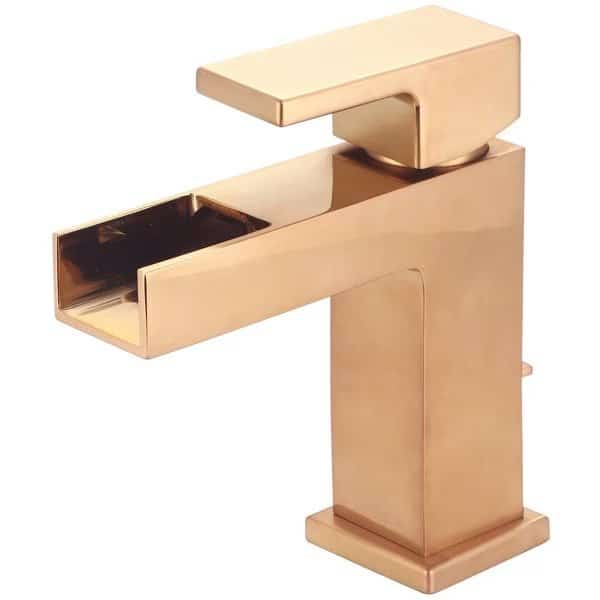 Single Handle Lavatory Faucet in PVD Brushed Gold