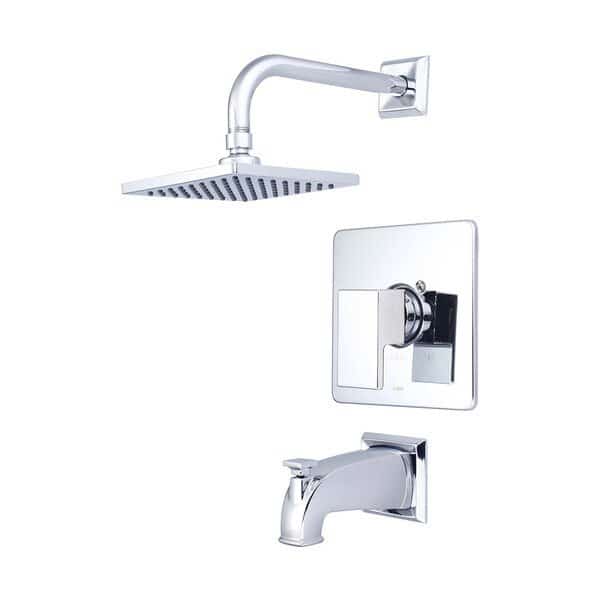 Single Handle Tub and Shower Trim Set, Wallmount, Polished Chrome