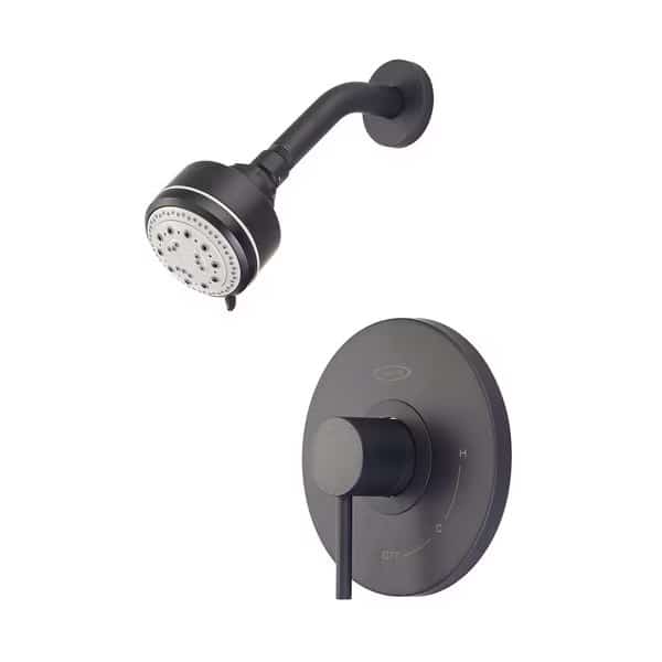 1-Handle Shower Trim Set, Matte Black, Wall