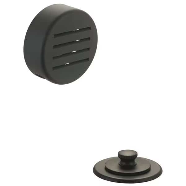 Overflow and Waste Drain Trim Kit in Matte Black