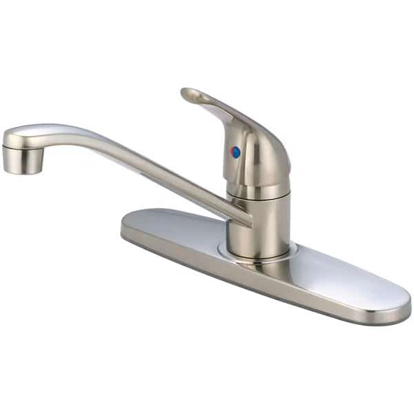 Single Handle Kitchen Faucet, NPSM, Standard, Brushed Nickel, Weight: 2.9