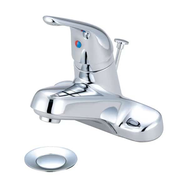 Single Handle Bathroom Faucet, NPSM, Centerset, Polished Chrome, Weight: 3.3, Olympia Faucets, Mfr#: L-6162