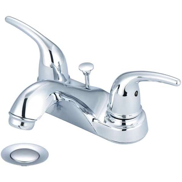 Two Handle Bathroom Faucet, NPSM, Centerset, Polished Chrome, Style: Traditional