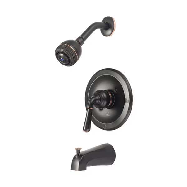 Single Handle Tub/Shower Trim Set, Wallmount, Moroccan Bronze, Style: Traditional