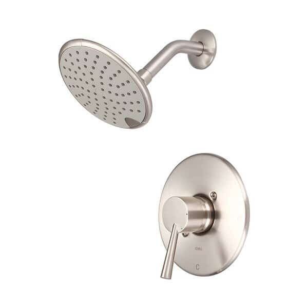 Single Handle Shower Trim Set, Wallmount, Brushed Nickel