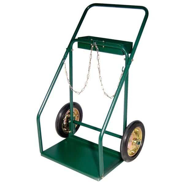 Medium Dual Cylinder Cart with Rubber Wheels