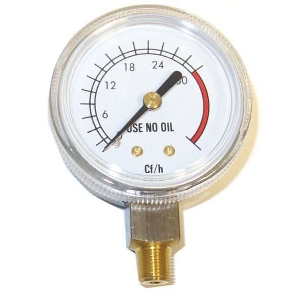 Replacement Gauge, 2" x 30 CFH, 1/8" NPT Inlet
