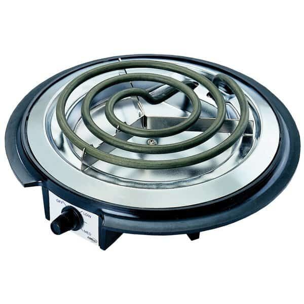 9" Wide Single Electric Burner with Adjustable Temperature Control Knob