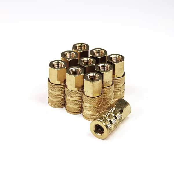 6 Ball ARO Coupler Brass 1/4" x 1/4" Female NPT 10PCS