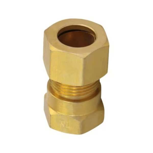 3/8" O.D. COMP x 1/4" FIP Reducing Adapter Pipe Fitting, Lead Free Brass